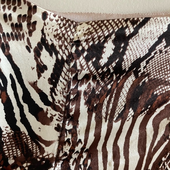 Aritzia Wilfred 100% Silk Slip Midi Skirt with Slit - Mixed Animal Print… - Picture 7 of 9